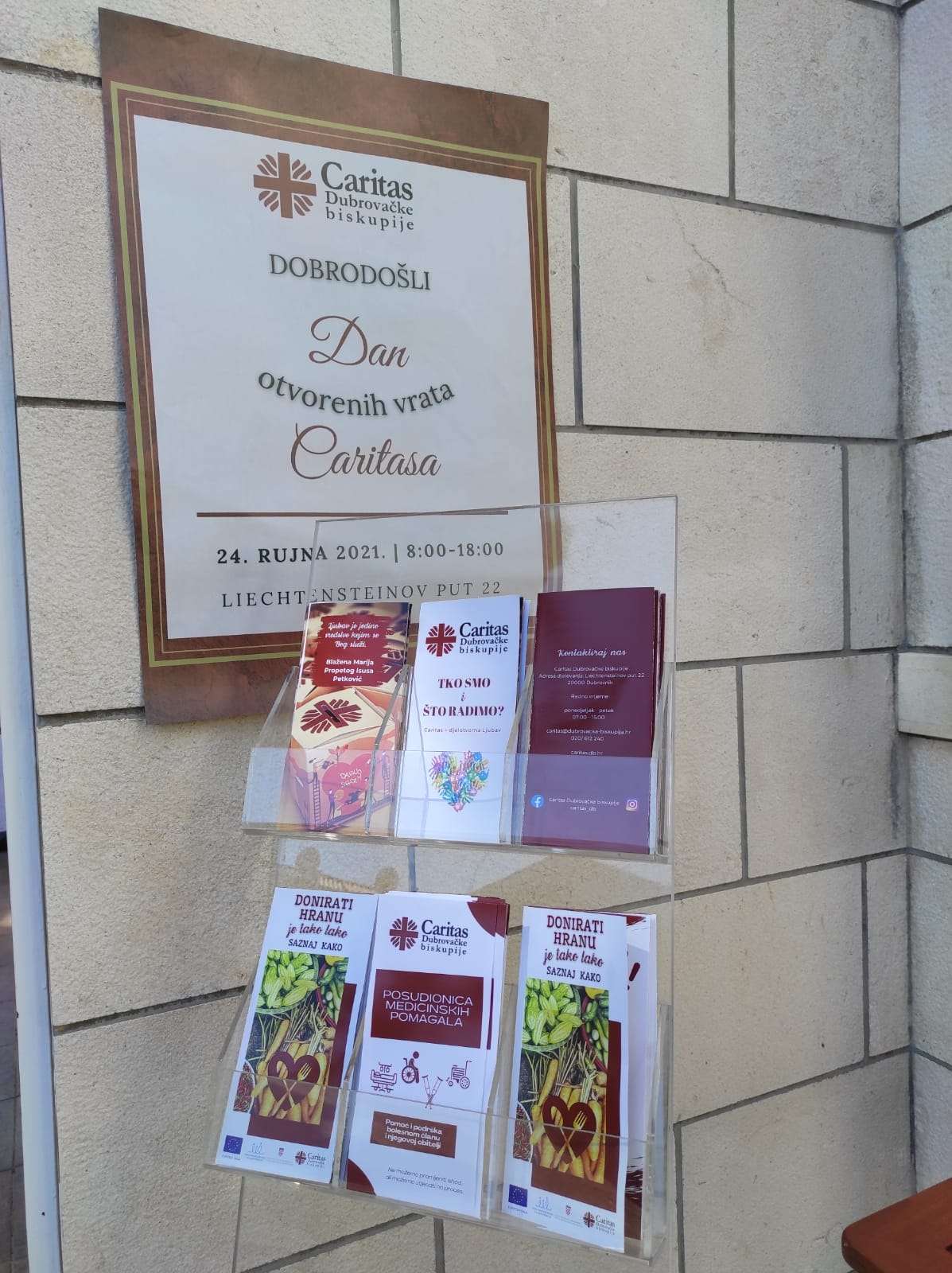 DAN CARITASA Dan otvorenih vrata Caritasa Dubrovačke biskupije