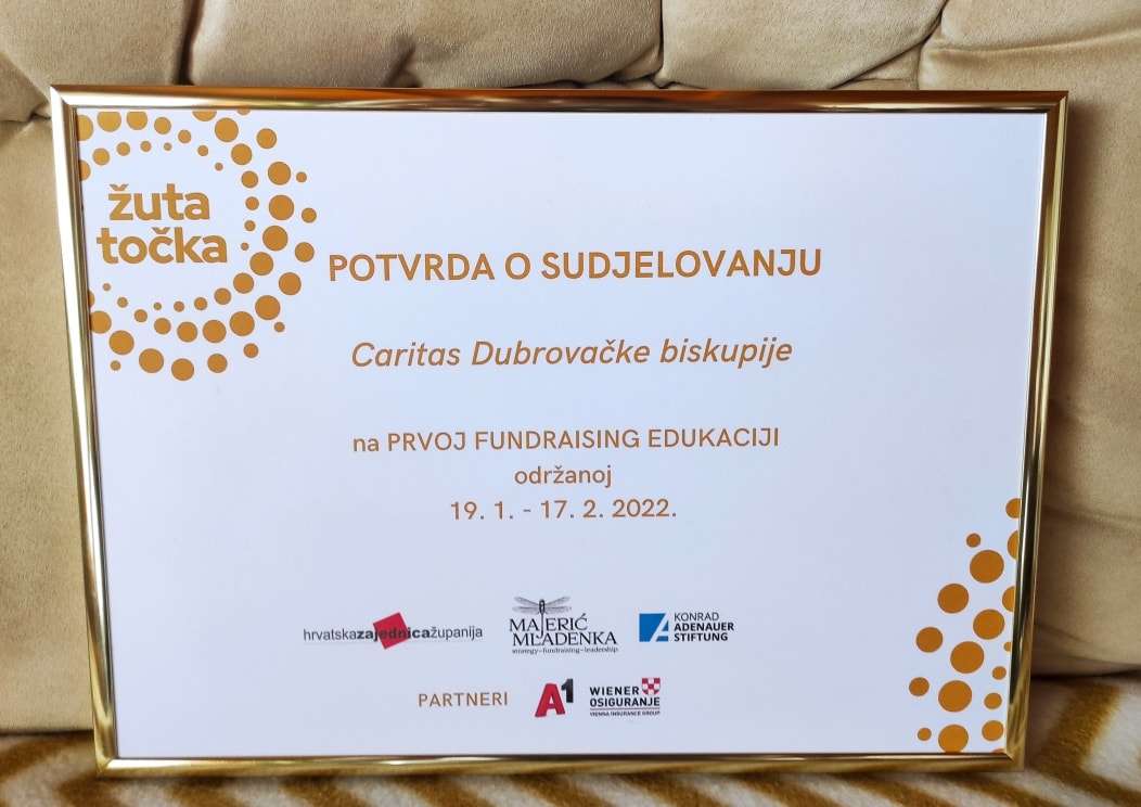 ŽUTA TOČKA Završila prva fundraising edukacija i pitch na kojem je sudjelovao i Caritas Dubrovačke biskupije