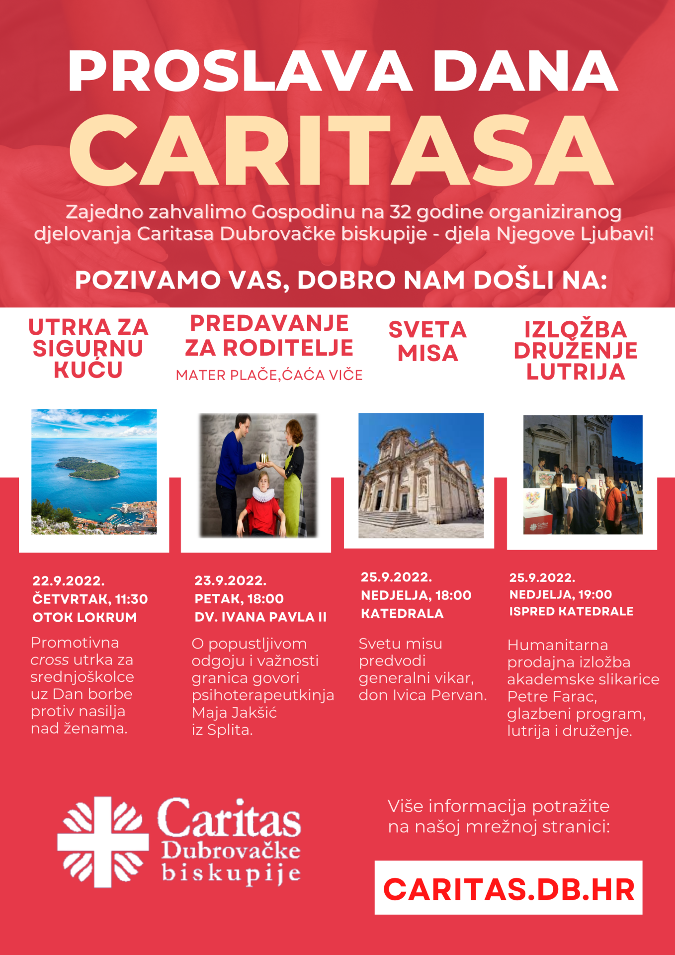 DAN CARITASA Program uz proslavu 32. obljetnice Caritasa Dubrovačke biskupije