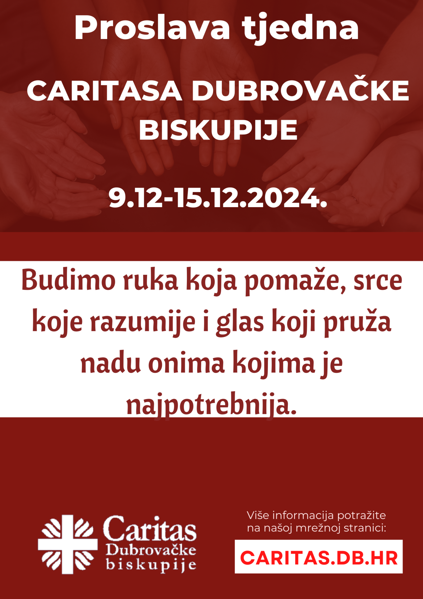 NAJAVA 9. – 15. 12. Tjedan Caritasa Dubrovačke biskupije